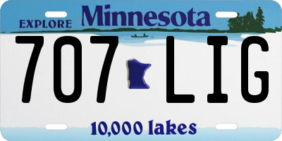 MN license plate 707LIG