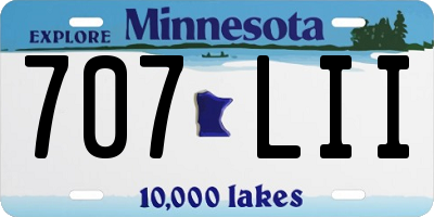 MN license plate 707LII