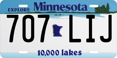 MN license plate 707LIJ