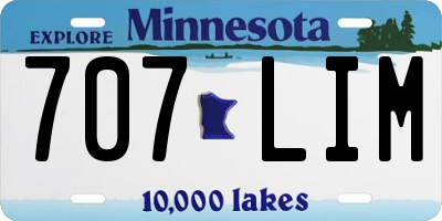 MN license plate 707LIM