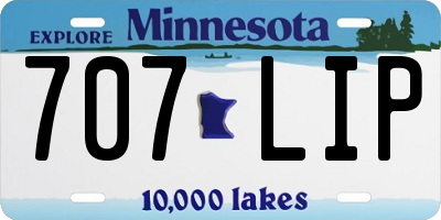 MN license plate 707LIP