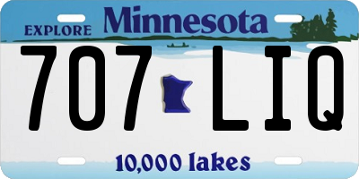 MN license plate 707LIQ