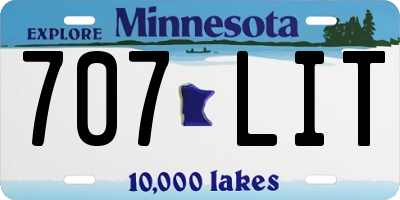 MN license plate 707LIT