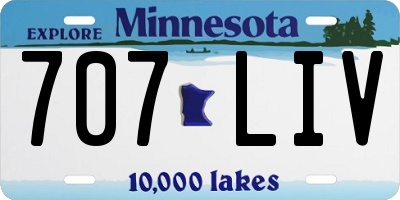 MN license plate 707LIV