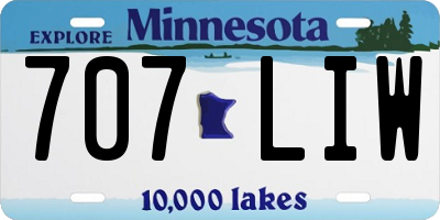 MN license plate 707LIW