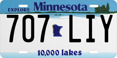 MN license plate 707LIY