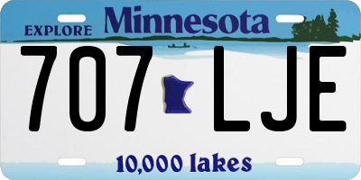 MN license plate 707LJE