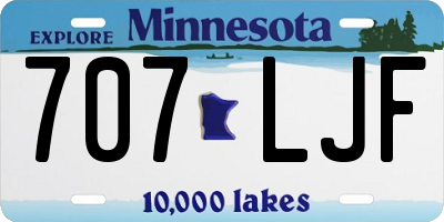 MN license plate 707LJF