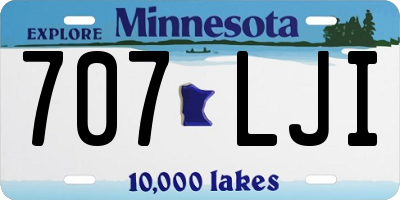 MN license plate 707LJI