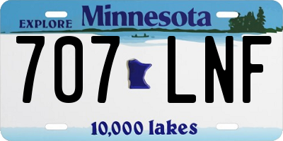 MN license plate 707LNF