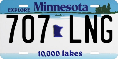 MN license plate 707LNG