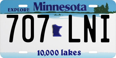 MN license plate 707LNI