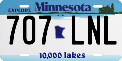 MN license plate 707LNL