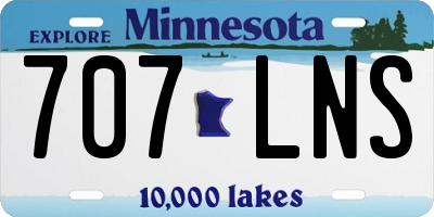 MN license plate 707LNS