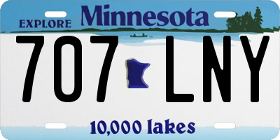 MN license plate 707LNY
