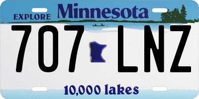 MN license plate 707LNZ