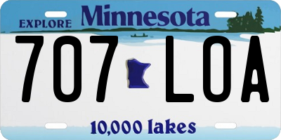 MN license plate 707LOA