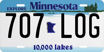 MN license plate 707LOG