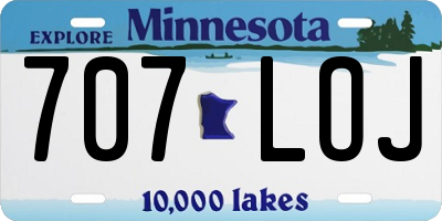 MN license plate 707LOJ