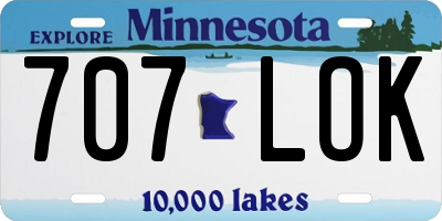 MN license plate 707LOK