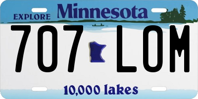 MN license plate 707LOM