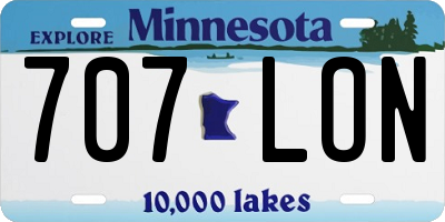 MN license plate 707LON
