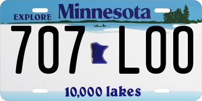 MN license plate 707LOO