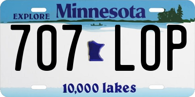 MN license plate 707LOP