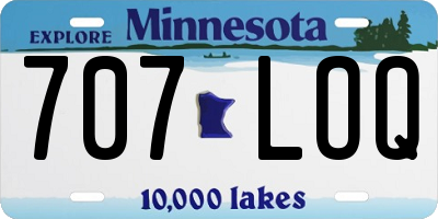 MN license plate 707LOQ