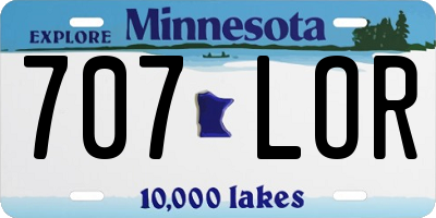 MN license plate 707LOR