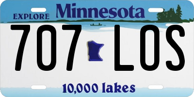MN license plate 707LOS