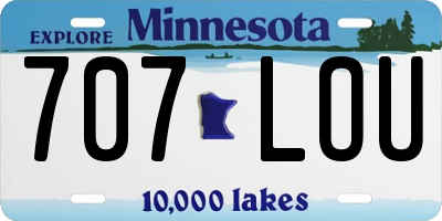 MN license plate 707LOU