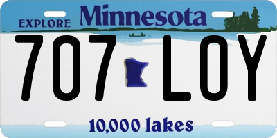 MN license plate 707LOY