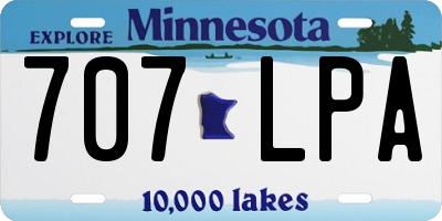 MN license plate 707LPA