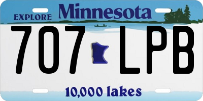 MN license plate 707LPB