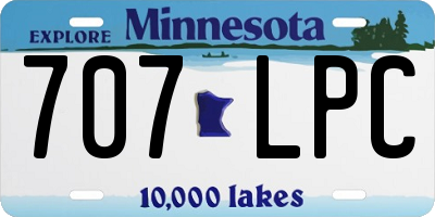 MN license plate 707LPC