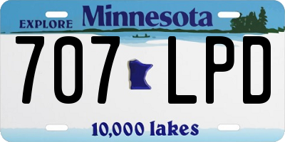 MN license plate 707LPD