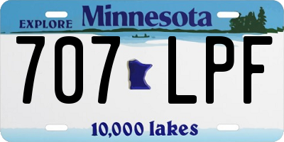 MN license plate 707LPF
