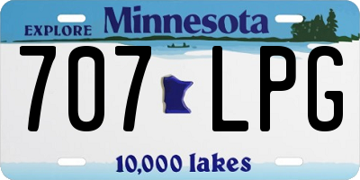 MN license plate 707LPG
