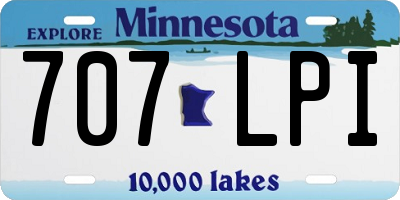 MN license plate 707LPI
