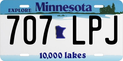 MN license plate 707LPJ