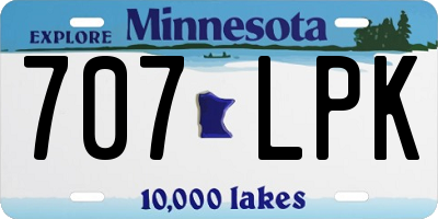 MN license plate 707LPK