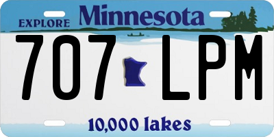 MN license plate 707LPM