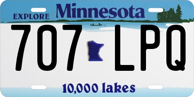 MN license plate 707LPQ