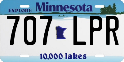 MN license plate 707LPR