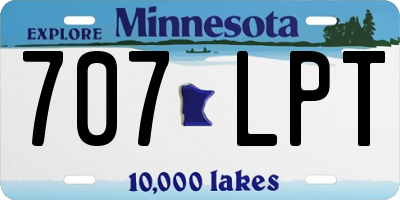 MN license plate 707LPT