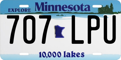 MN license plate 707LPU