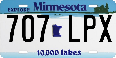 MN license plate 707LPX