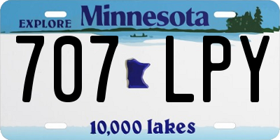 MN license plate 707LPY