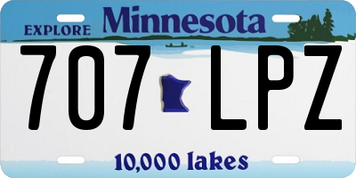 MN license plate 707LPZ